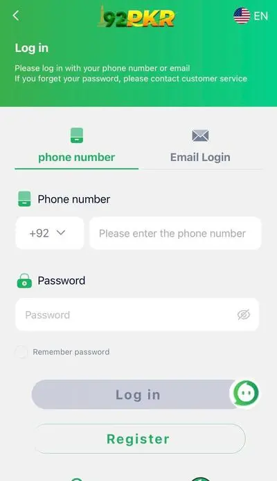 92pkr login